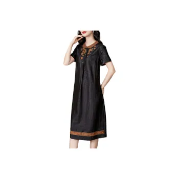 Yi Mengyuan Silk Short Sleeved Dress Women's