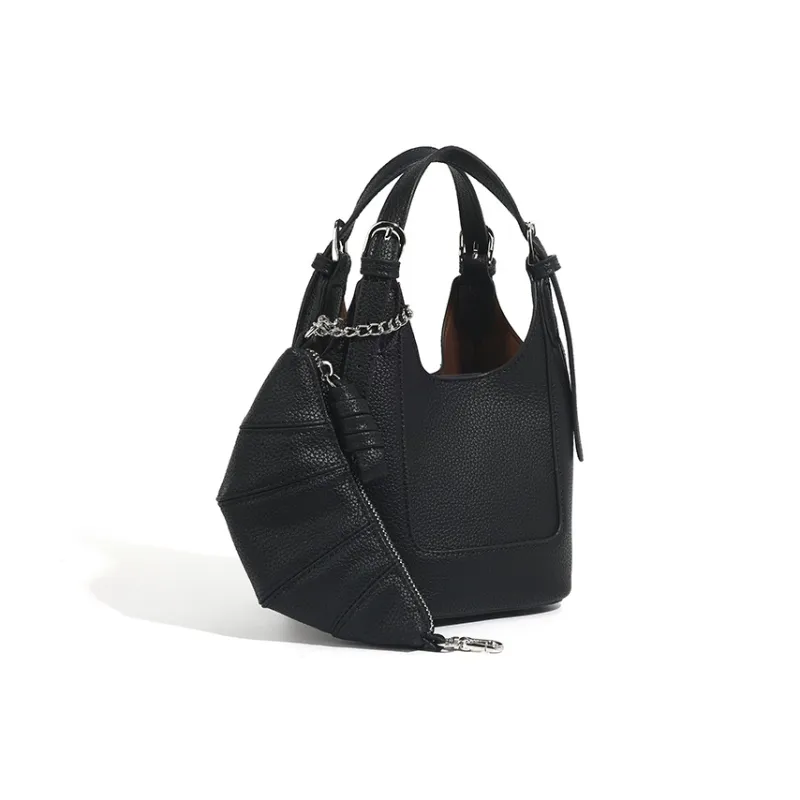 Vigno Synthetic Leather Shoulder Bag, Crossbody Bag, Handbag Regular Women's Pink/Black/Ecru-8