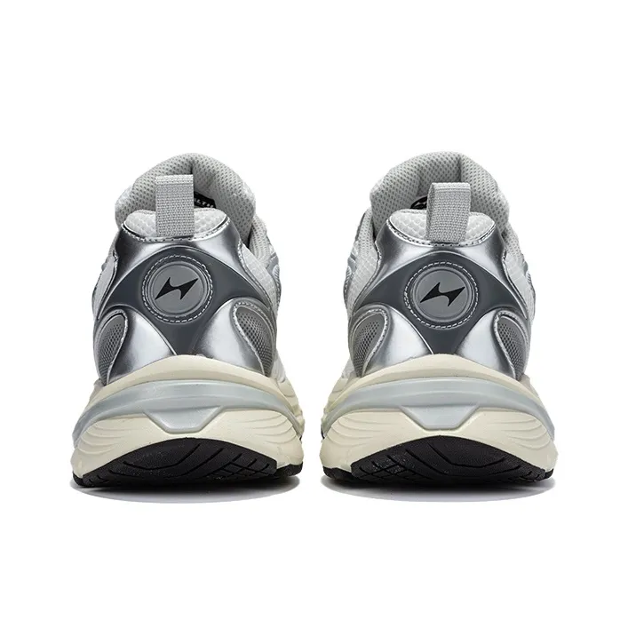 HEALTH Abrasion Resistant Slip Resistant Low Top Running Shoes Unisex Silver Gray-4
