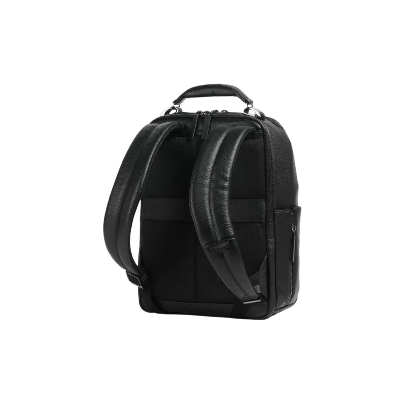 PIQUADRO Cow Leather Backpack Men's Black-2