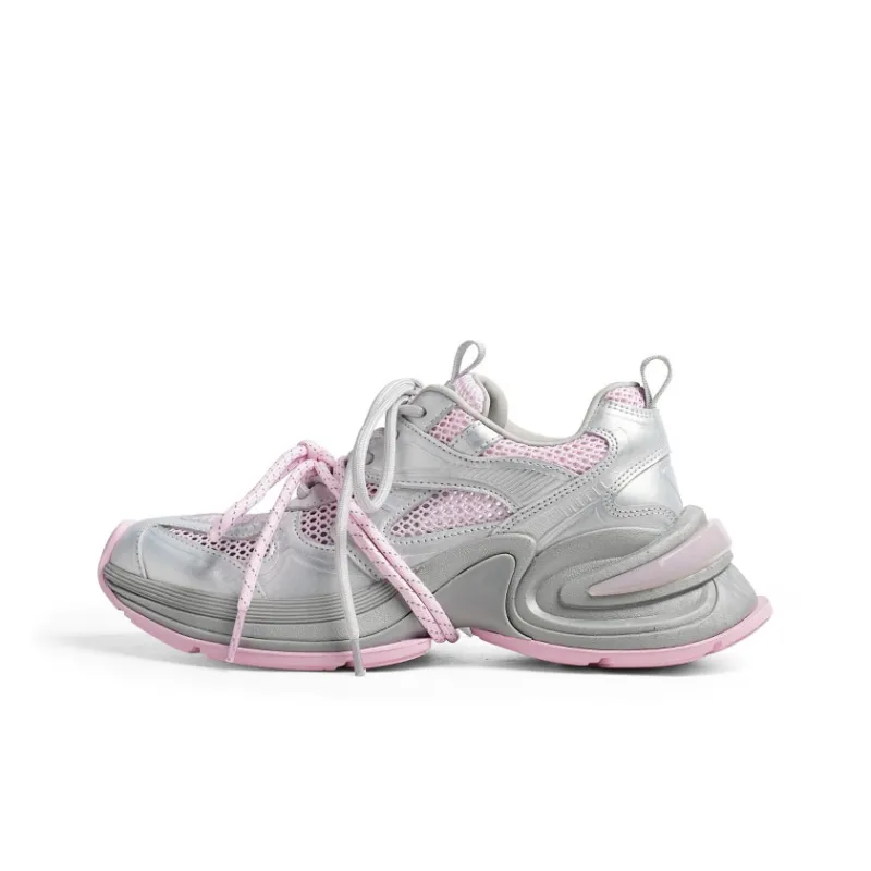 RED DRAGONFLY Height Increasing Abrasion Resistant Slip Resistant Low Top Chunky Sneakers Women's-8