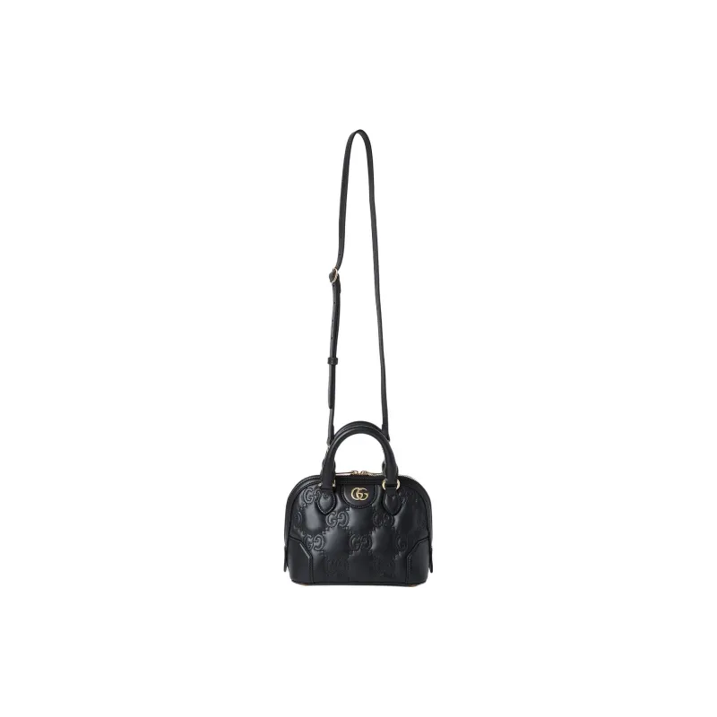 GUCCI GG Matelassé Leather Controller Boston Bag Controller Boston Bag Trumpets Women's Black-1
