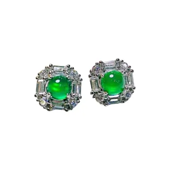 YOULING Chalcedony Stud Earrings Unisex