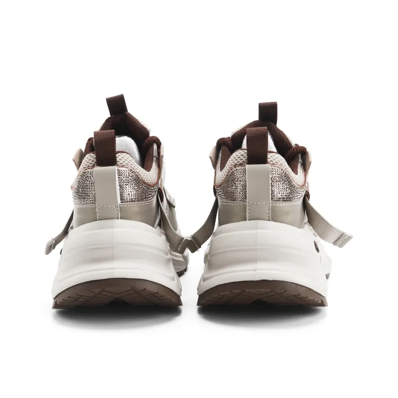 DHARRY Leisure Time Collection Height Increasing Low Top Chunky Sneakers Women's-4