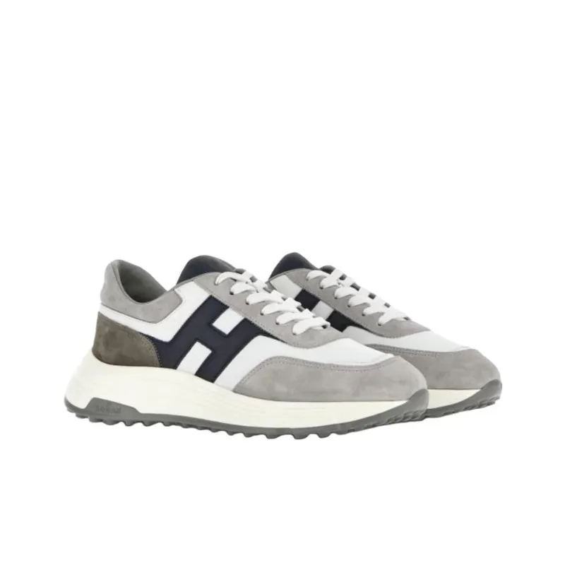 HOGAN H Patch H563 Low Top Casual Shoes Men's Gray Black-1