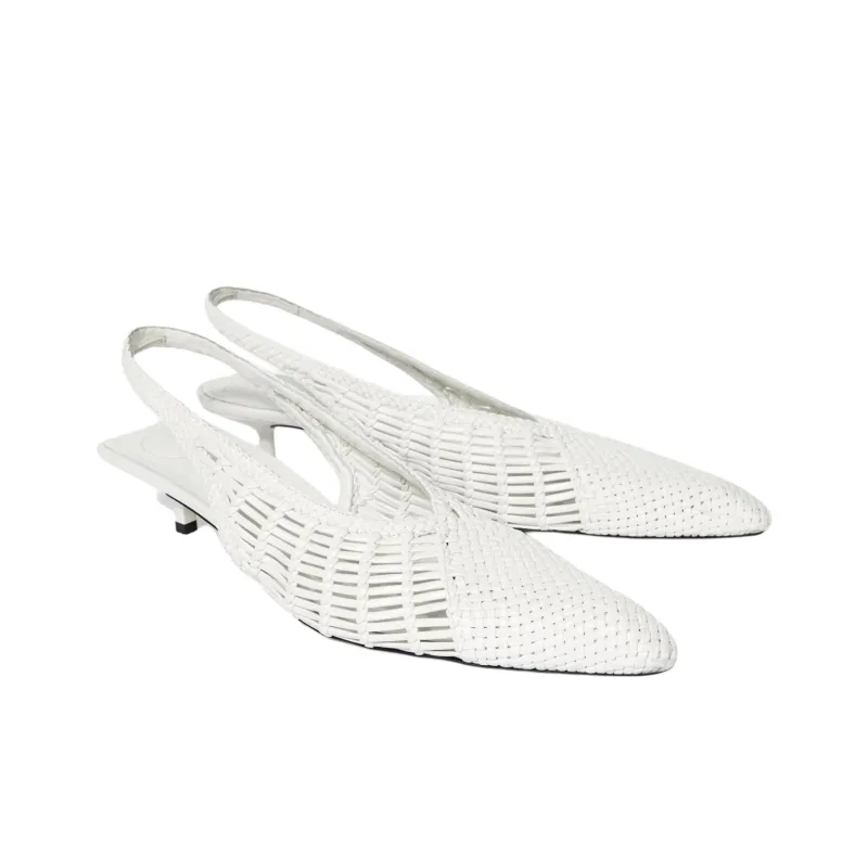 Jacquemus Cubisto Banane Slim Heel High Heels 3.5cm Women's White-2