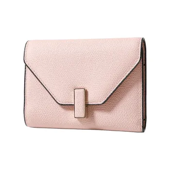 Valextra Iside Leather Wallet Mini Women's Blush Color