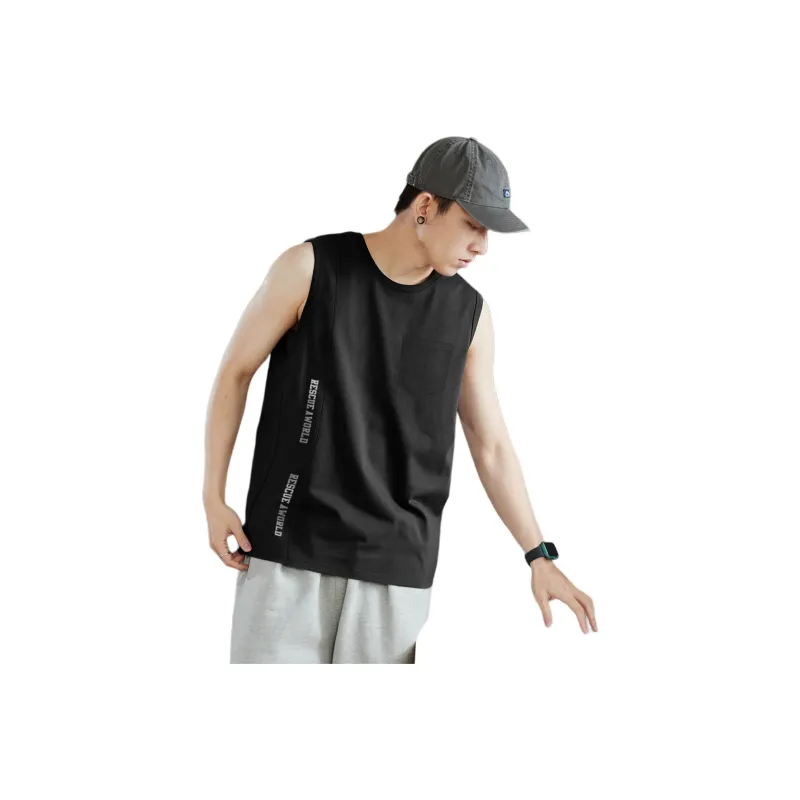 Tonlion Tank Tops Men Black-0