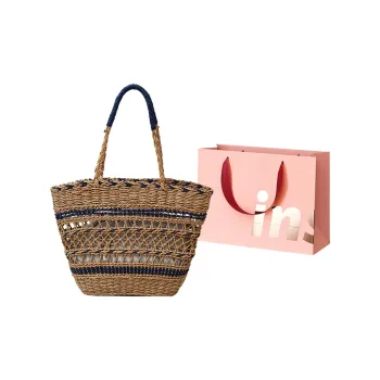 WHEELY BABY+ Woven Shoulder Bag Women's Blue/Yellow