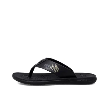 XIMO BULL Rubber Sole Leather Patchwork Abrasion Resistant Flip Flops Men's
