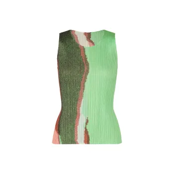 PLEATS PLEASE ISSEY MIYAKE Tank Top Women's Green