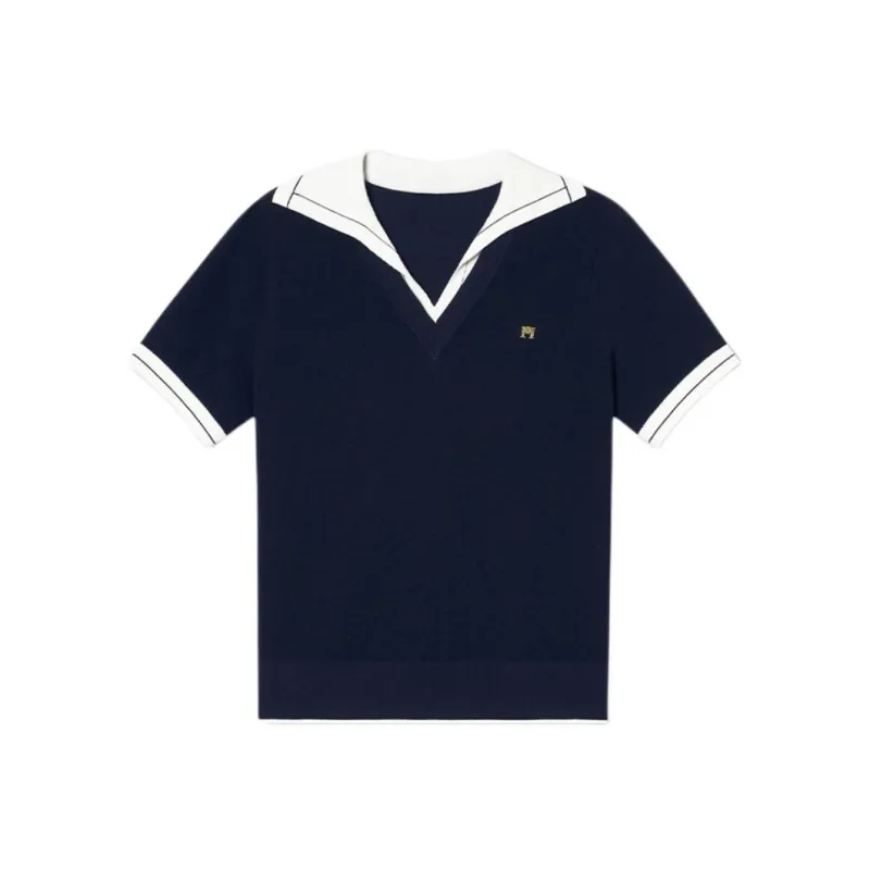 PSALTER T Shirts Women's Navy Blue-0