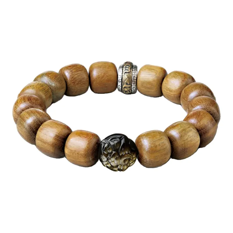 Moonstone Edge Green Sandalwood Bracelets Unisex-2