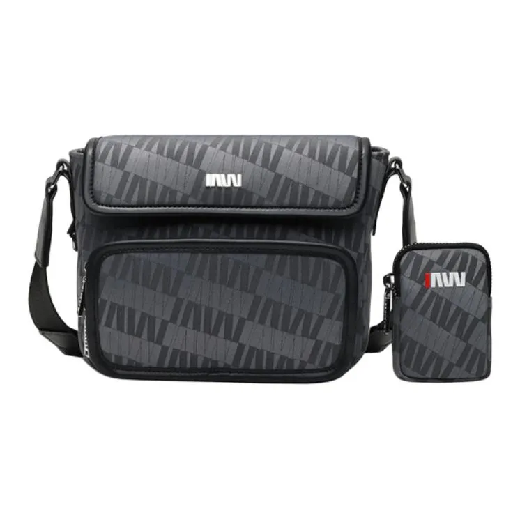 SEPTWOLVES Fabric Shoulder Bag Men's Gray-0