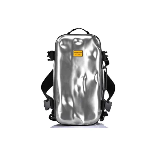 MILOOKY ABS+PC Helmet Bag Backpack Regular Unisex Silver/Black