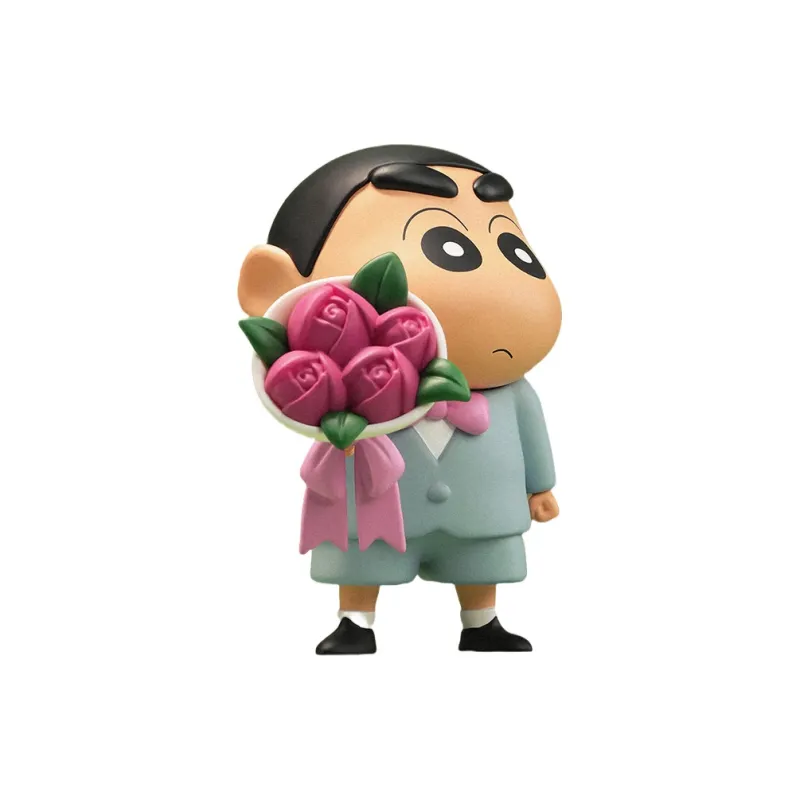 52TOYS Crayon Shin Chan Rose Gentleman Trendy Anime Merchandise Figurines Toy Ornaments Hang Tag Box Approx. 13CM-2