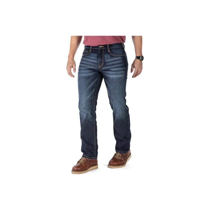 5.11 Jeans Men's 649 Dark Color Washed Indigo-0