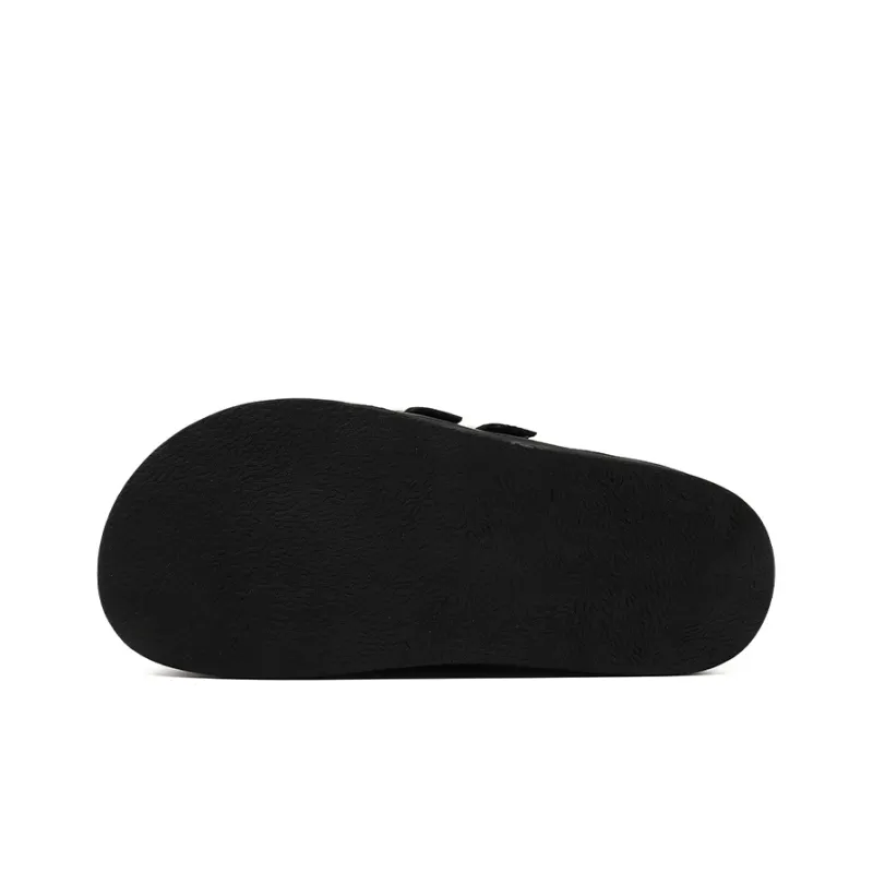 Ignition Rubber Sole Abrasion Resistant Slip Resistant Closed Toe Slippers Unisex Black-5
