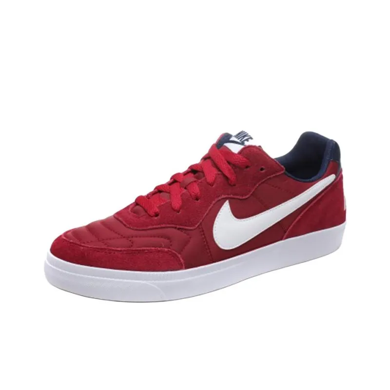 Nike Tiempo Trainer Cushioning Abrasion Resistant Lightweight Low Top Skateboard Shoes Men's Red-1