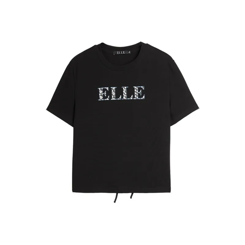 ELLE T Shirts Women's Black-0