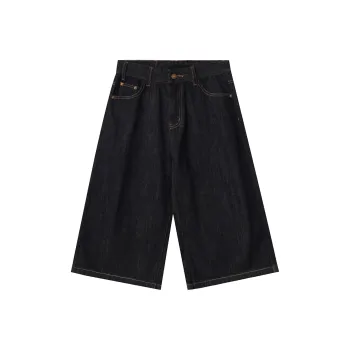 FUERZA Denim Shorts Unisex Original Denim Black
