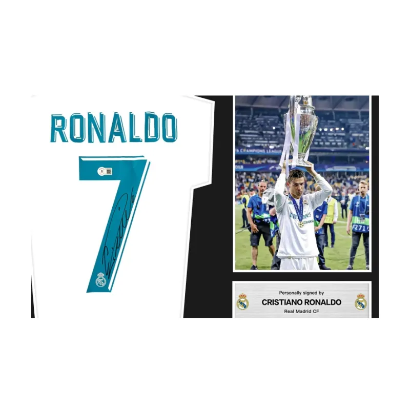 Three For Real Madrid Team Jersey Deluxe Framing Outer Frame Approx. 105x70cm Unisex-2