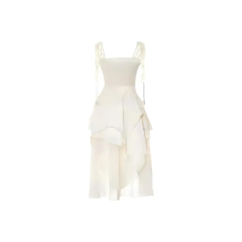 Dior Beauty Slip Dresses Women's Apricot-4