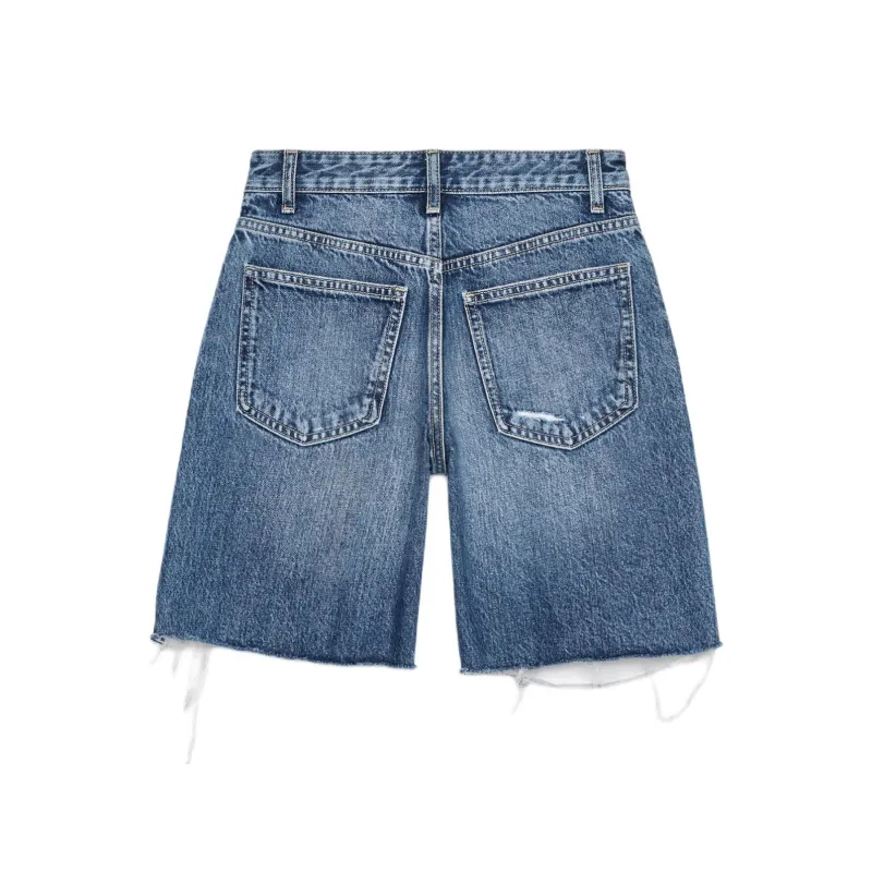 ZARA Trf Denim Shorts Women's Sea Blue-1