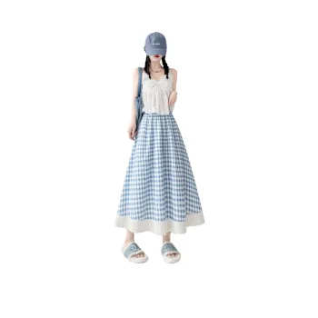 Flowers In Water Casual Long Skirt Women's