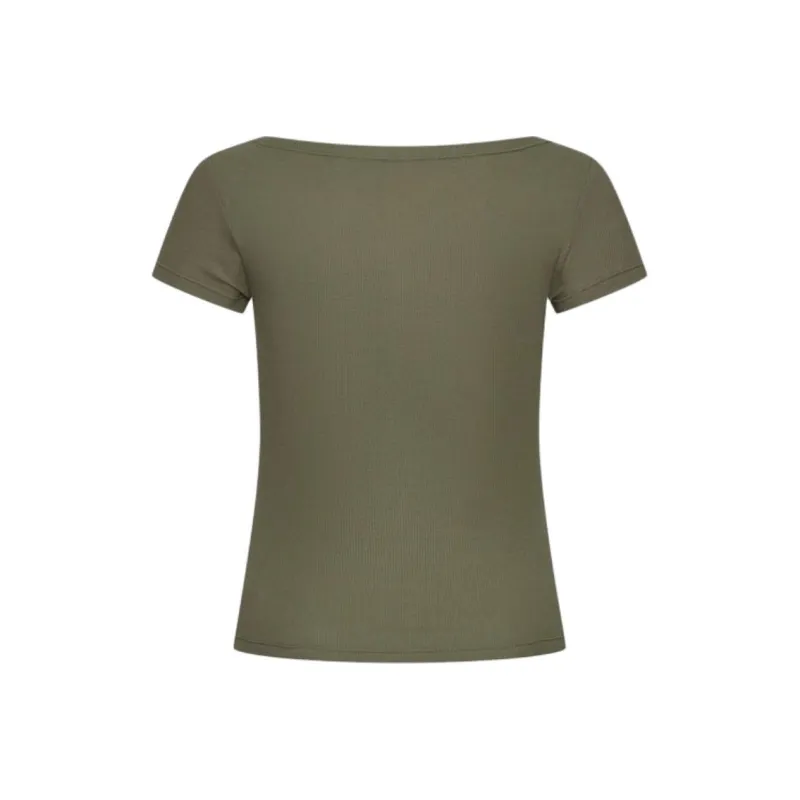 URBAN REVIVO T Shirts Women's Dark Brown Green-1