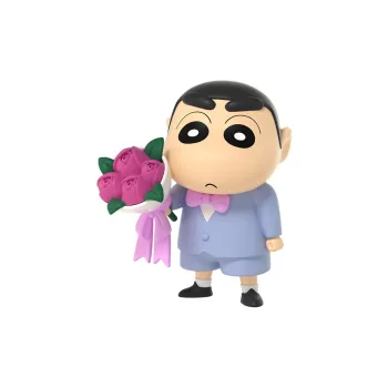 52TOYS Crayon Shin Chan Rose Gentleman Trendy Anime Merchandise Figurines Toy Ornaments Hang Tag Box Approx. 13CM