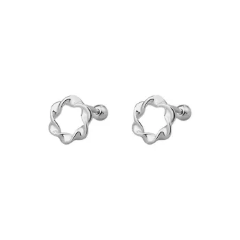 KOOGIS 999 Fine Silver Stud Earrings Women's