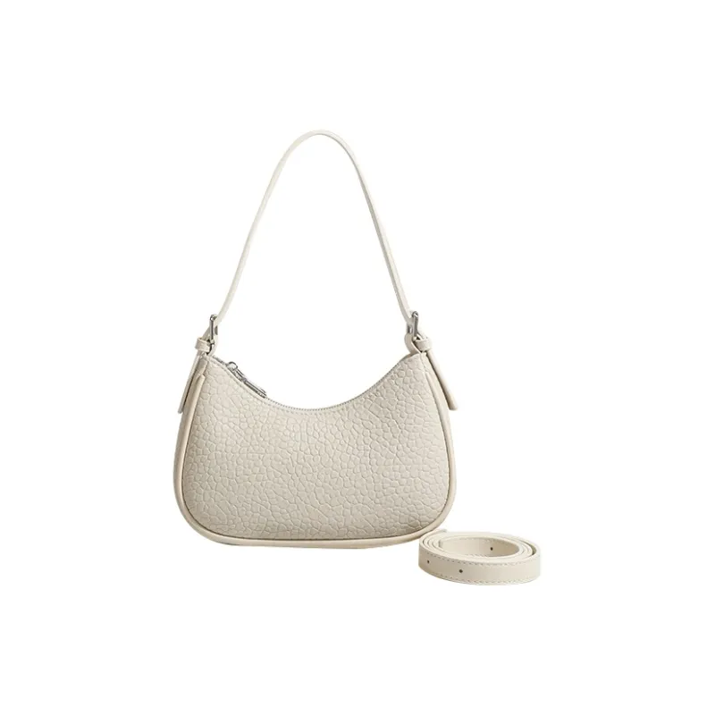 Jade En Plus PU One Shoulder Handbag, Crossbody Bag Regular Women's Elegant White/Relaxed Black-2