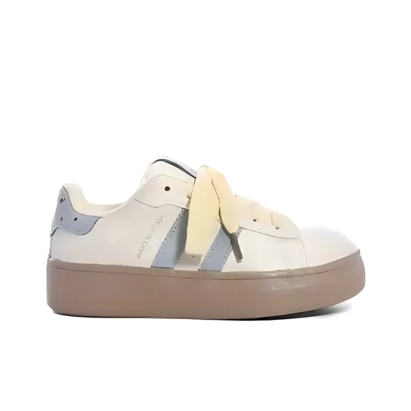 Nrillo Slip Resistant Cushioning Low Top Skateboard Shoes Women's Yellow Blue-1