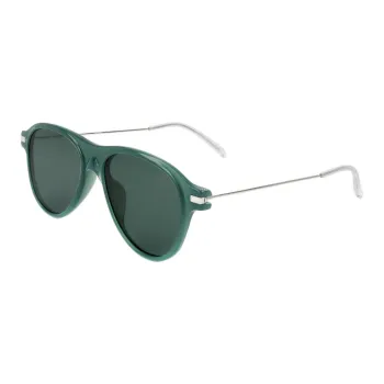 DRIES VAN NOTEN Acetate Metal Irregular Shape Sunglasses Unisex Green