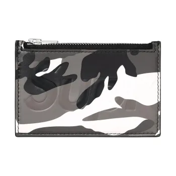 Supreme Leather Card Holder Unisex Snow Camouflage