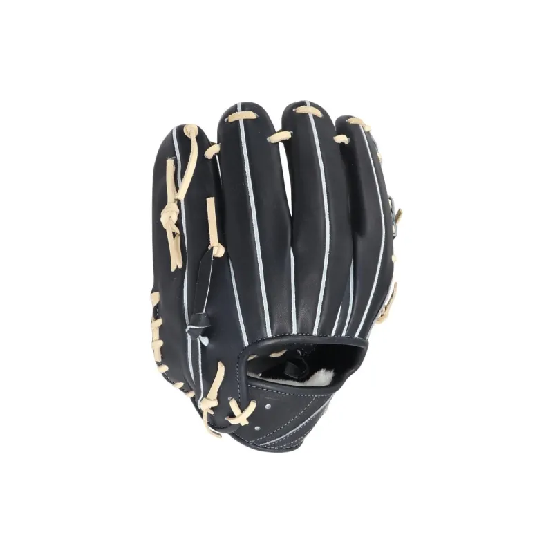 Asics Baseball Gloves Catcher's Glove Top Grain Cow Leather Unisex Black/Camel-2