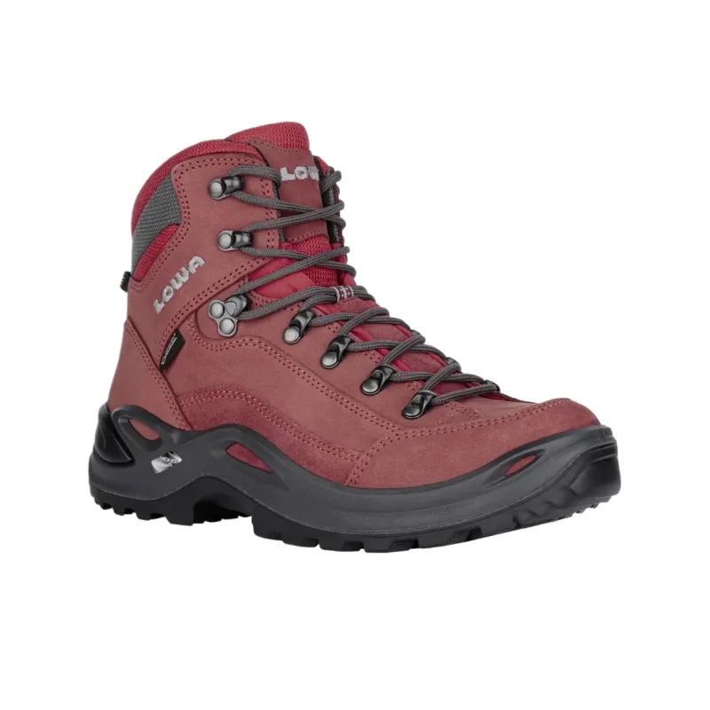 Lowa Renegade Mid Top Hiking Shoes Women's Red-1