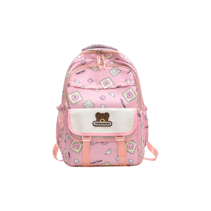 Yalu Nylon Fabric Backpack Regular Unisex Multicolor-3