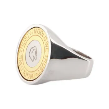 In Gold We Trust Brass Rings Men's Silver