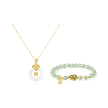 GIFU White Jade Bodhi Necklaces Women's
