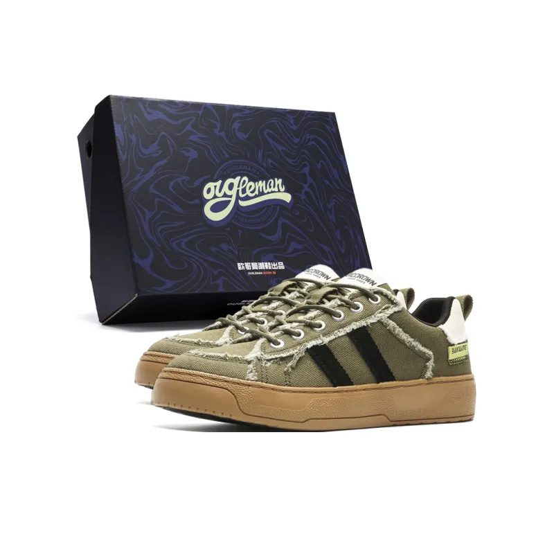 OUGLEMEN Wear resistant, Lightweight, Breathable, And Non slip. Low Top Skateboard Shoes Men's Box-5