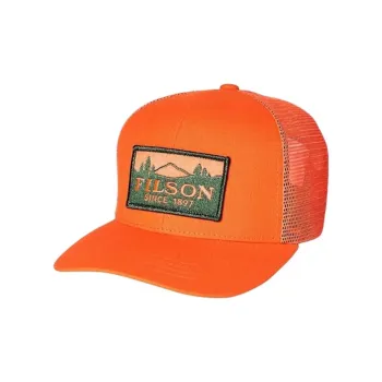 Filson Canvas, Leather, Brass Baseball Caps Unisex Orange
