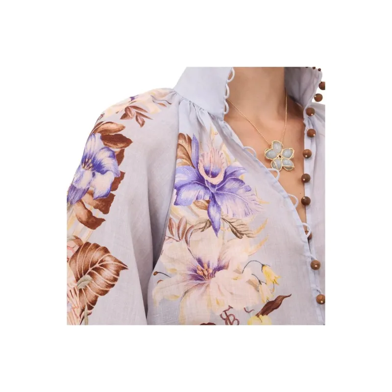 Zimmermann SS25 Summer Swimsuit Collection Shirt Women's Pink Blue-4