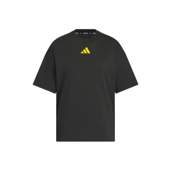 Adidas Drop Shoulder Sleeve T Shirt Women's Yellow Black