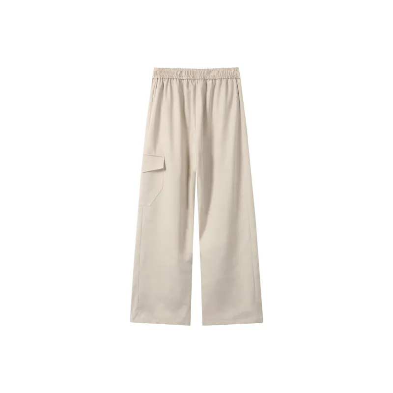 Black Late Casual Pants Unisex-3