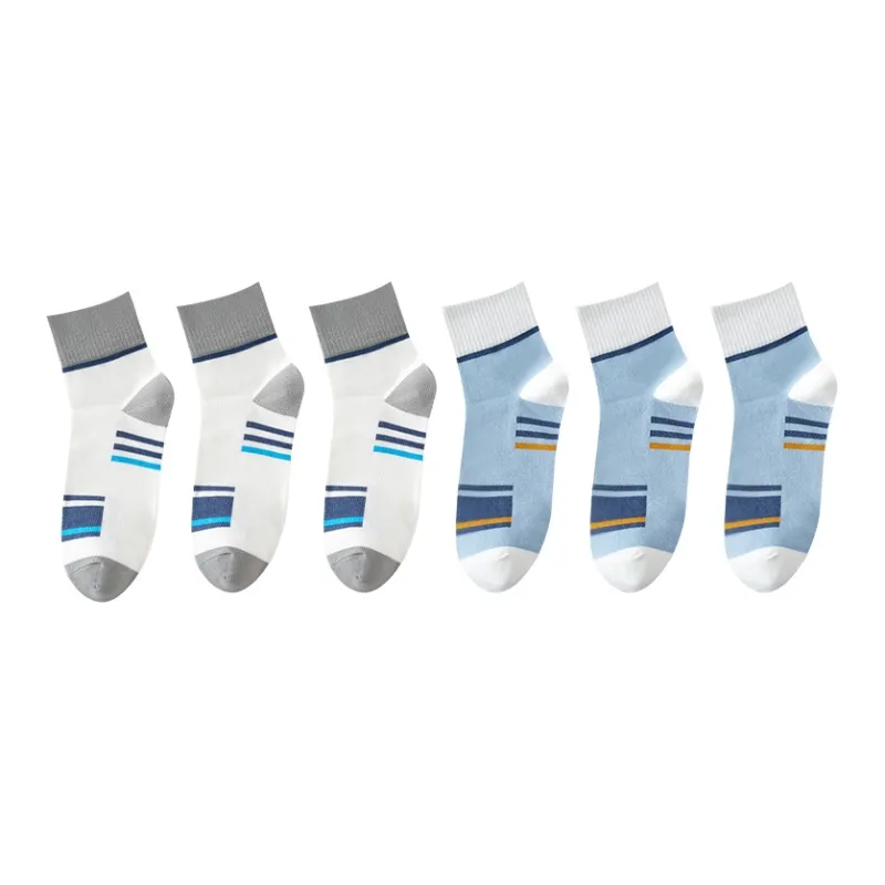 H YXIANG Mid Calf Socks Men's 6 Pack-6
