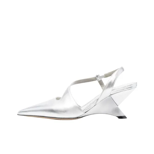 Vic Matie Irregular Heel High Heels 7.5cm Women's Silver