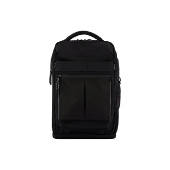 PIQUADRO Polyester Backpack Medium Size Unisex Black