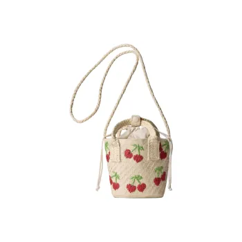 ZARA Cotton Bucket Bag, Shoulder Bag, Crossbody Bag, Handbag Women's Light Beige Yellow